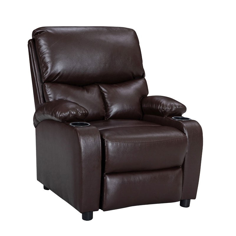 Fauteuil relax avec porte-gobelet Gartia PU Marron