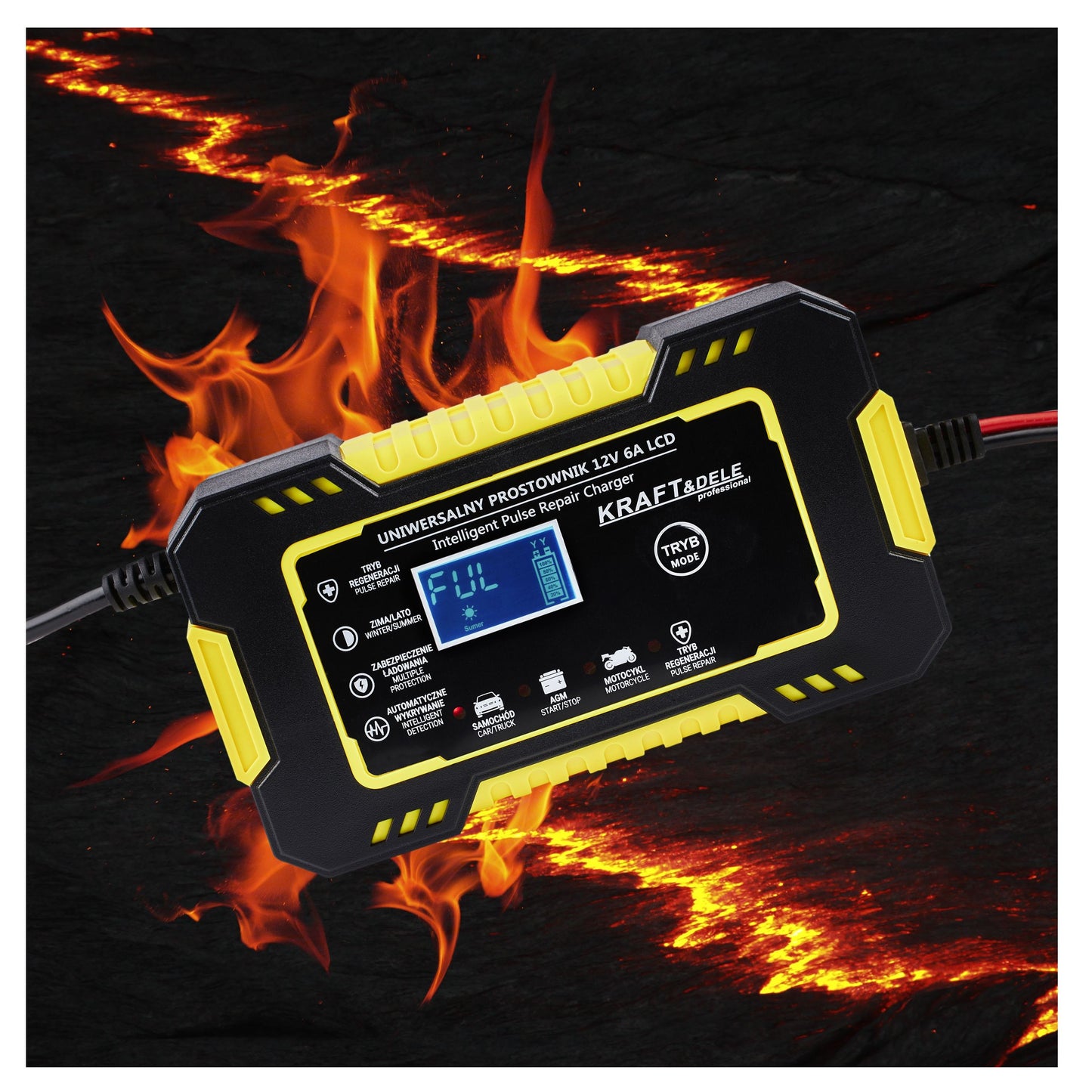 Chargeur de batterie automatique LCD 12V / 6A