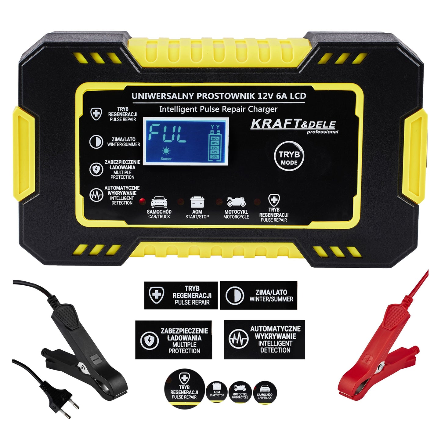 Chargeur de batterie automatique LCD 12V / 6A