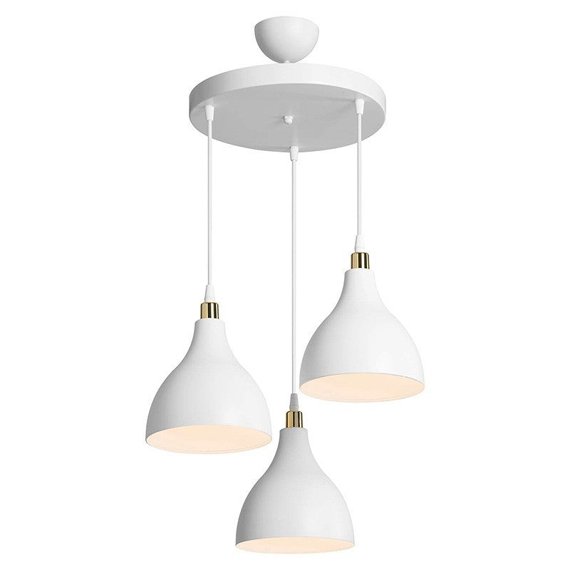 Plafonnier suspension luminaire Lofty  Å27 blanc D40x80cm