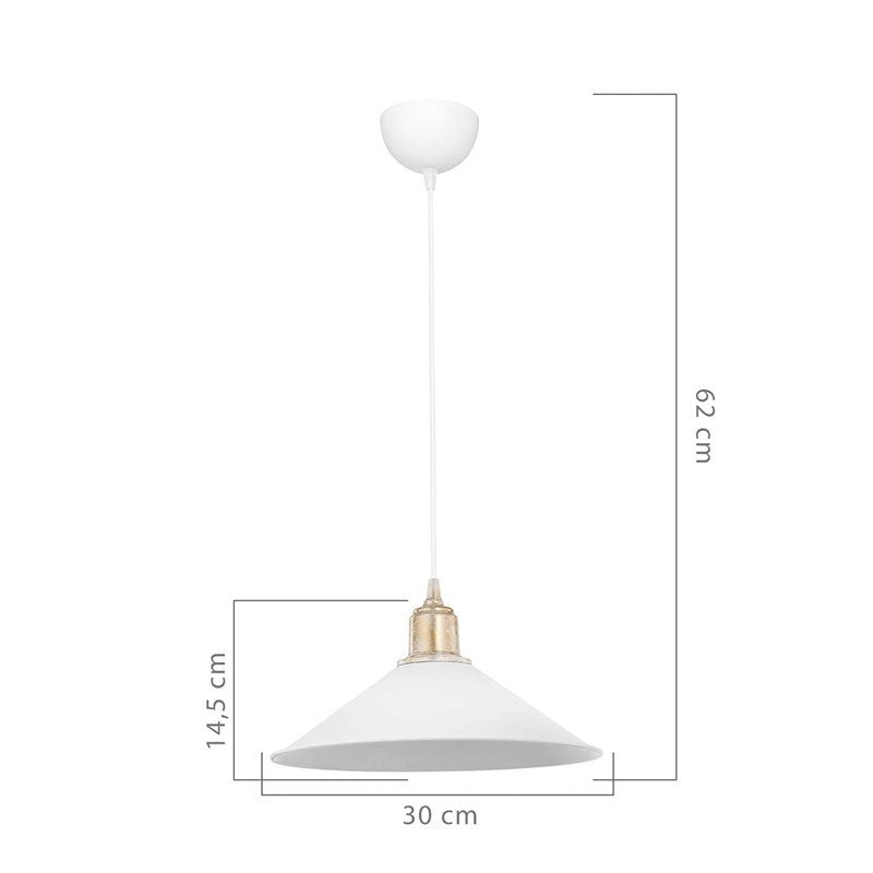 Suspension luminnaire Plafonnier  Ε27 noirbronze antique D30x62 cm