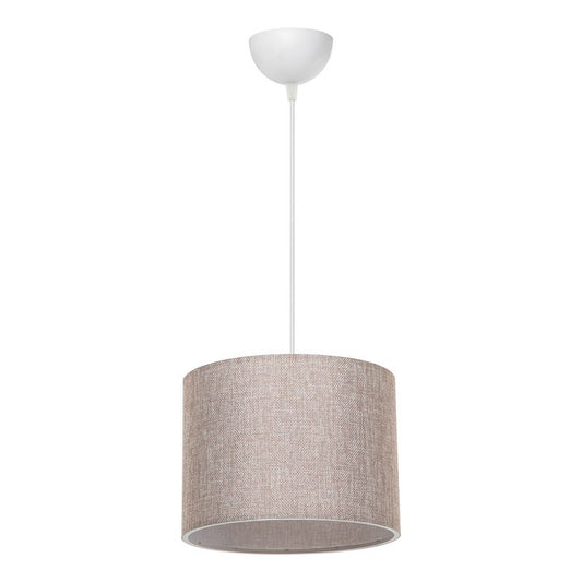 Suspension luminaire Plafonnier  Ε27 beige-blanc D22x60cm