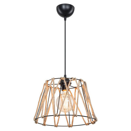 Suspension luminaire Plafonnier  E27 noir-ropa 30x54cm