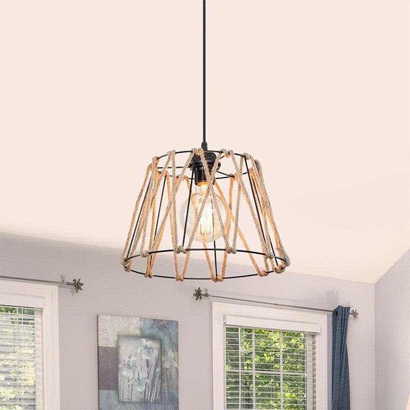 Suspension luminaire Plafonnier  E27 noir-ropa 30x54cm