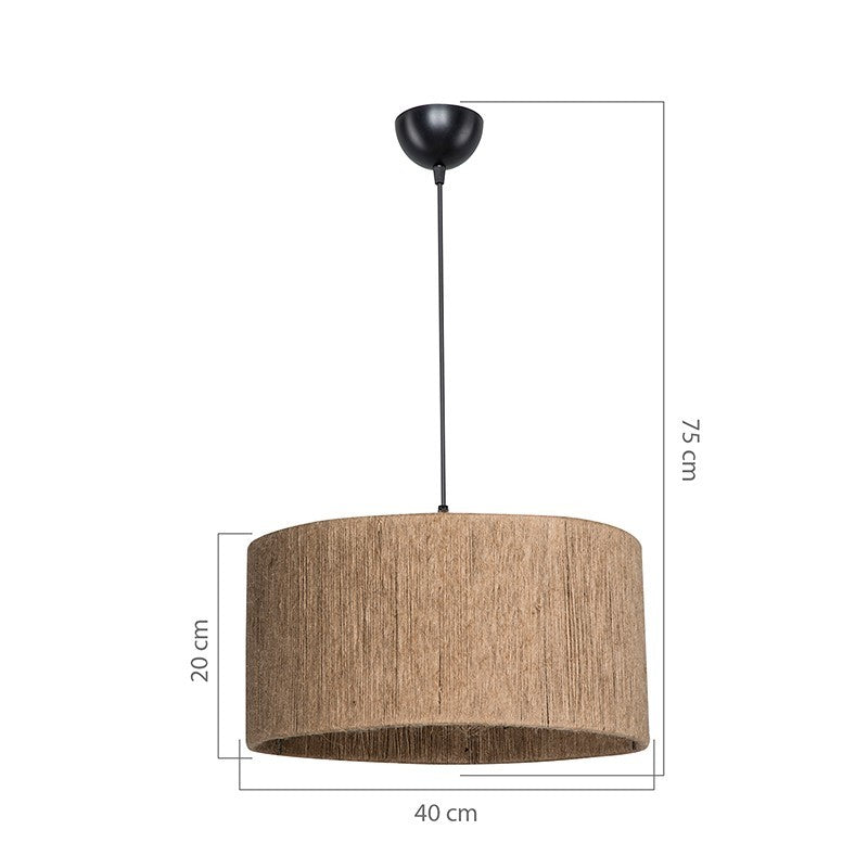 Suspension luminaire Plafonnier  Ε27 marron D40x75cm
