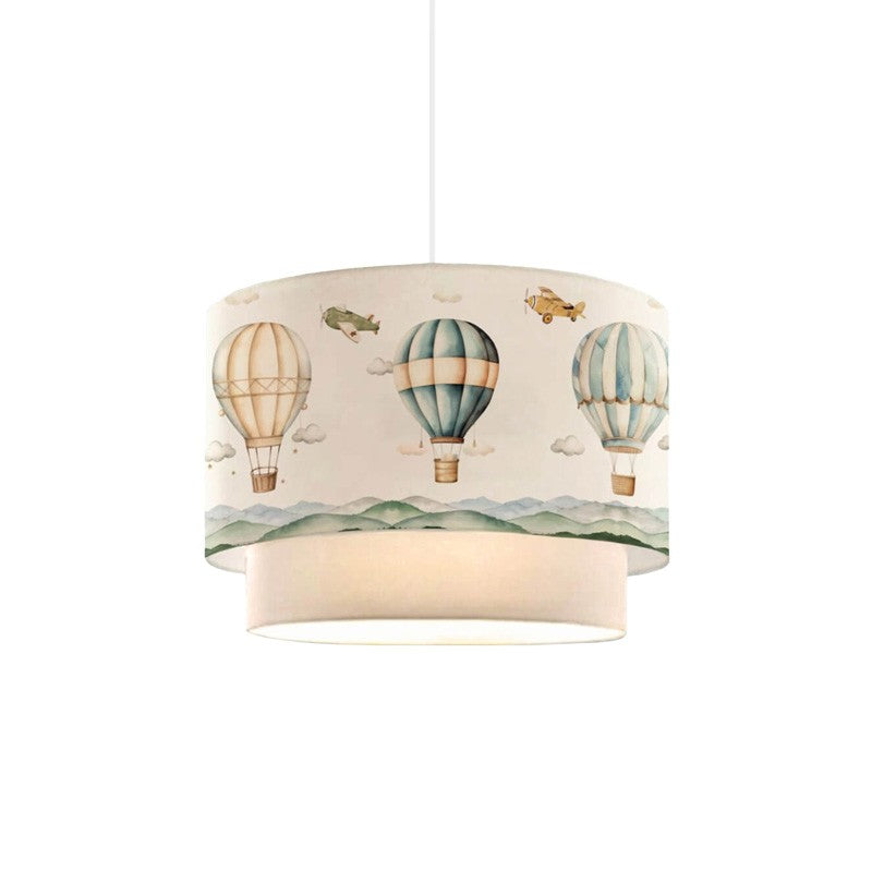 Suspension luminaire plafonnier enfant abat jour beige 30x20c. m