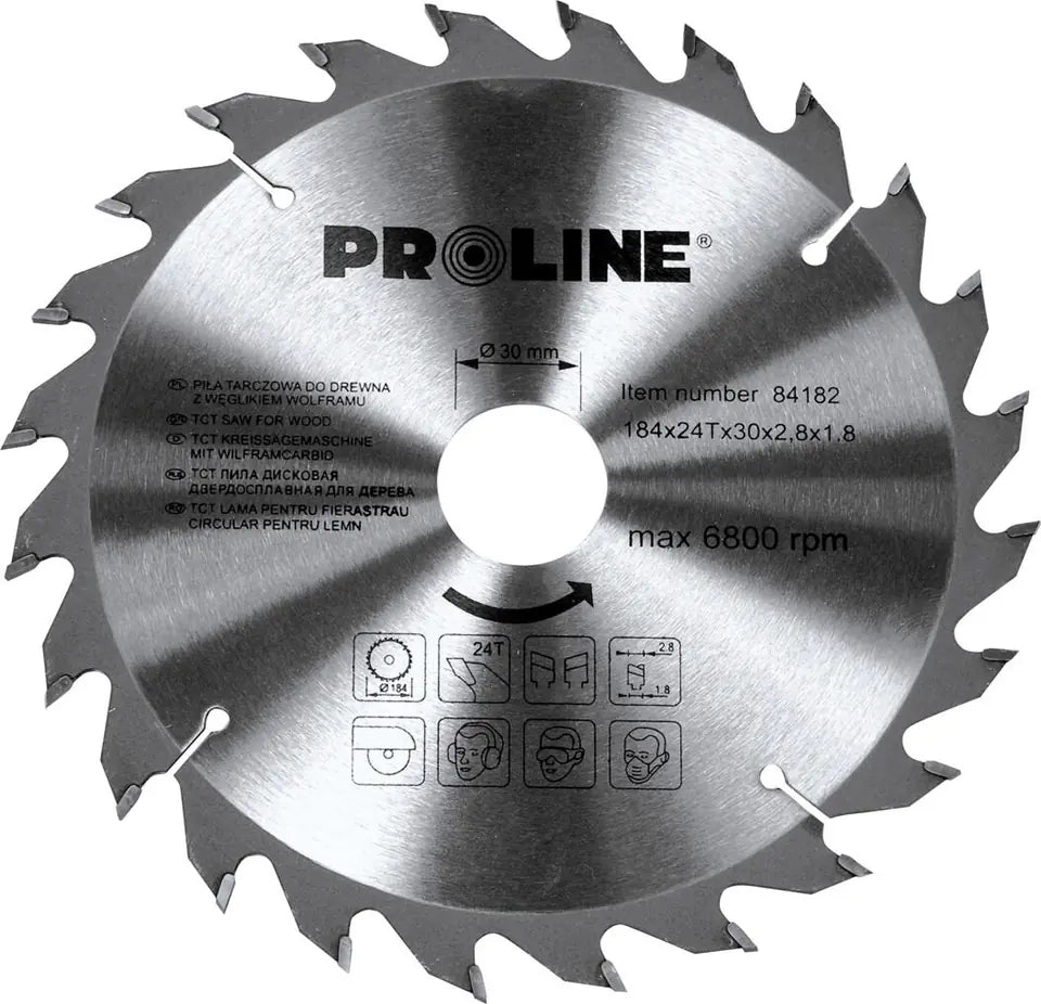 Lame Scie circulaire bois 210*24t*30/20/16mm proline