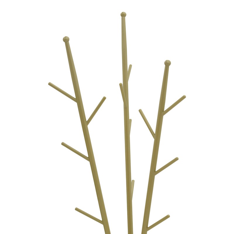 Porte manteau métal doré blanc 50x38x182 cm