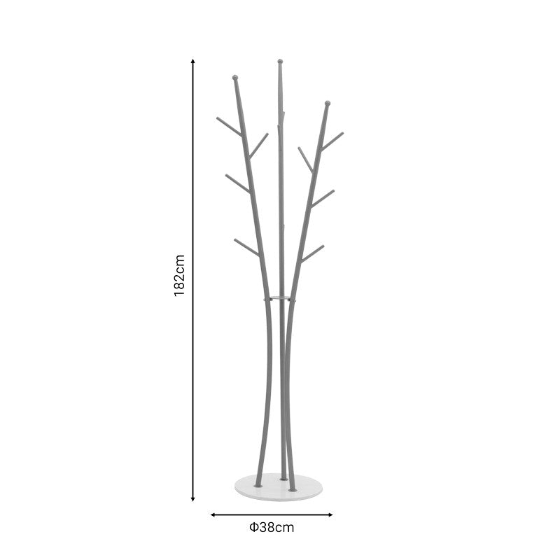 Porte manteau métal doré blanc 50x38x182 cm