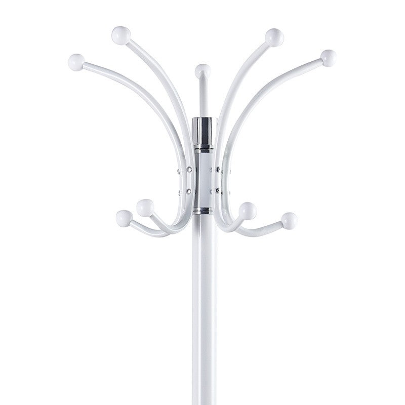 Porte manteau métal blanc 37x175 cm