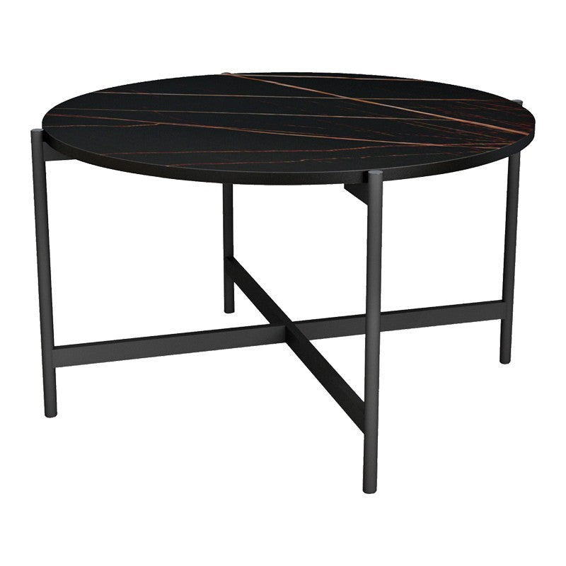 Table basse marbre noir 80x45 cm