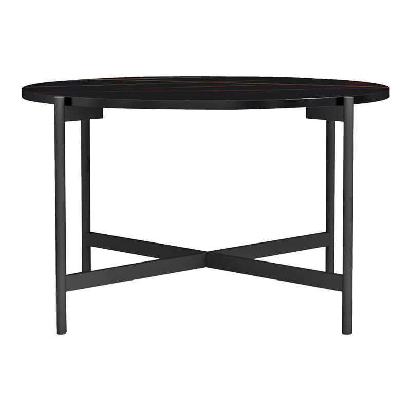 Table basse marbre noir 80x45 cm
