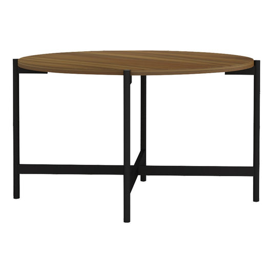 Table basse bois mélaminé noyer noir 80x45 cm