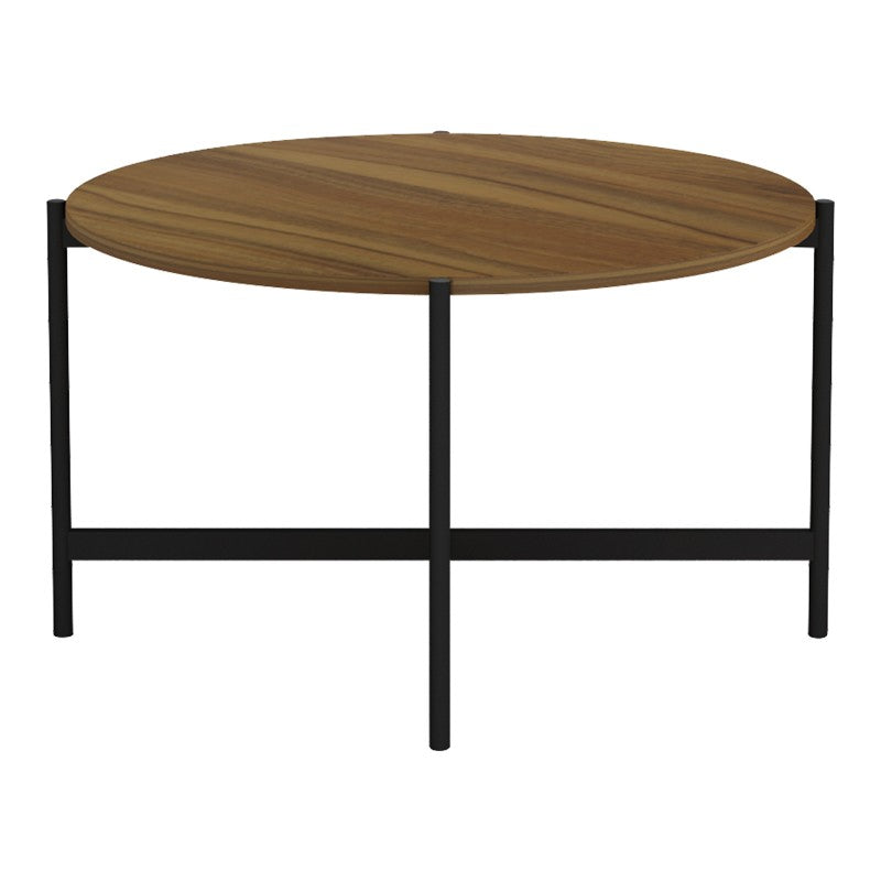 Table basse bois mélaminé noyer noir 80x45 cm