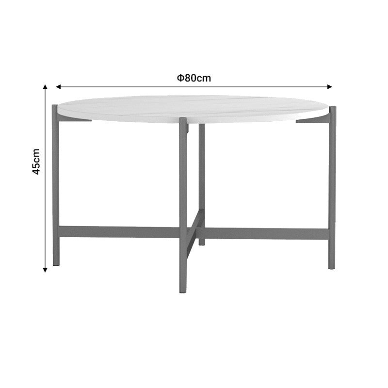 Table basse marbre blanc pied doré 80x45 cm
