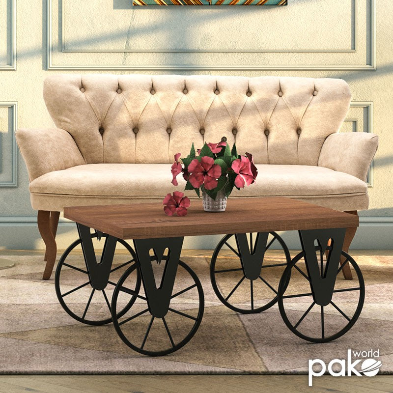 Table basse Bike bois noyer 85x55x41cm