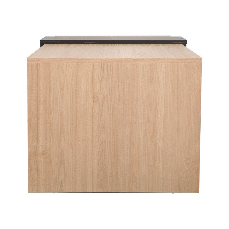 Table basse Cozeto bois aspect marbre 100x53x41,5 cm