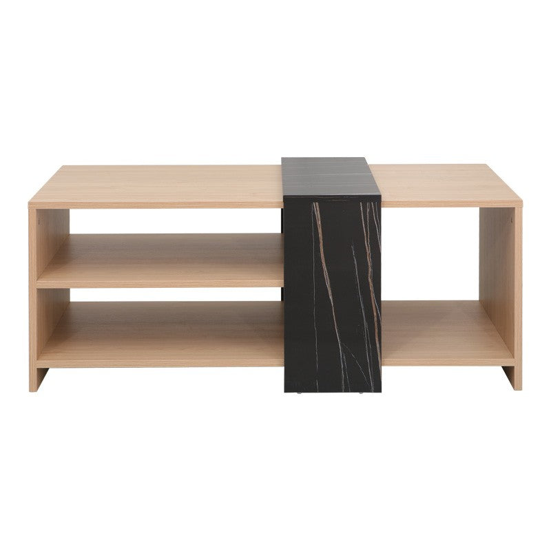 Table basse Cozeto bois aspect marbre 100x53x41,5 cm