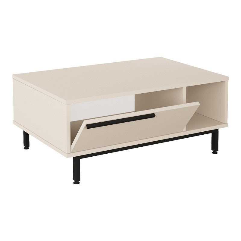 Table basse bois cappuccino 90x60x37,5cm
