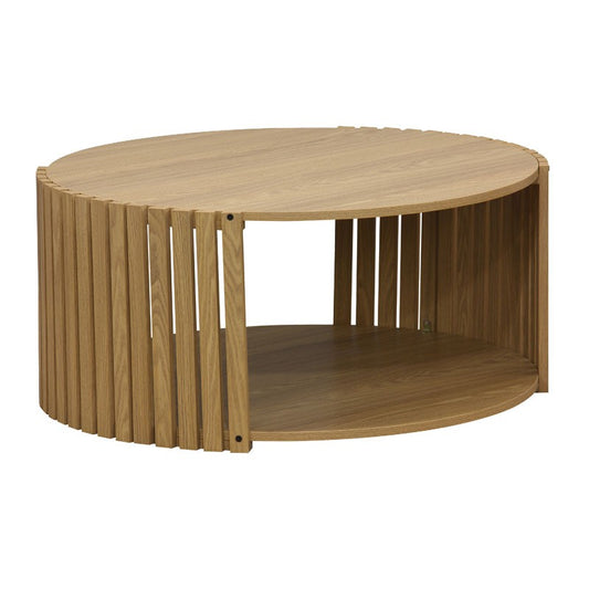 Table basse bois mdf naturel D83x38cm