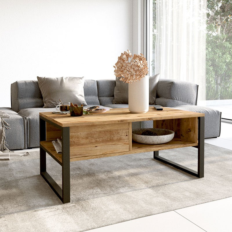 Table basse Honora bois chêne 100x60x44,5 cm