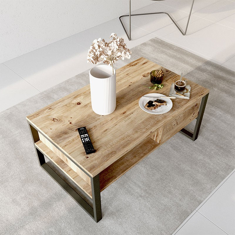 Table basse Honora bois chêne 100x60x44,5 cm