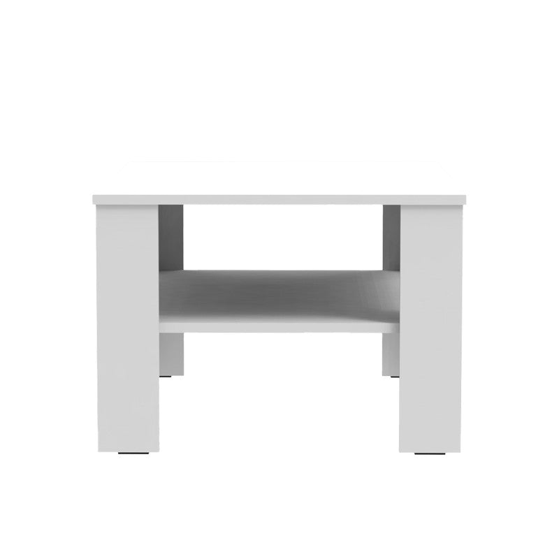 Table basse bois blanche 90x60x42,3 cm