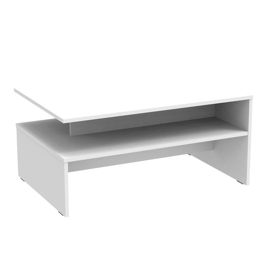 Table basse bois blanche 90x60x42,3 cm