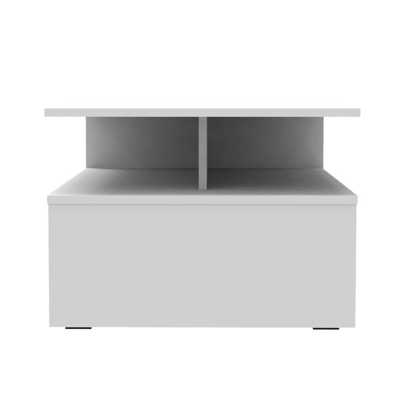 Table basse bois blanche 90x60x42,3 cm