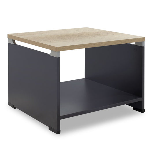 Table basse Lotus chêne - gris foncé 60x60x45 cm