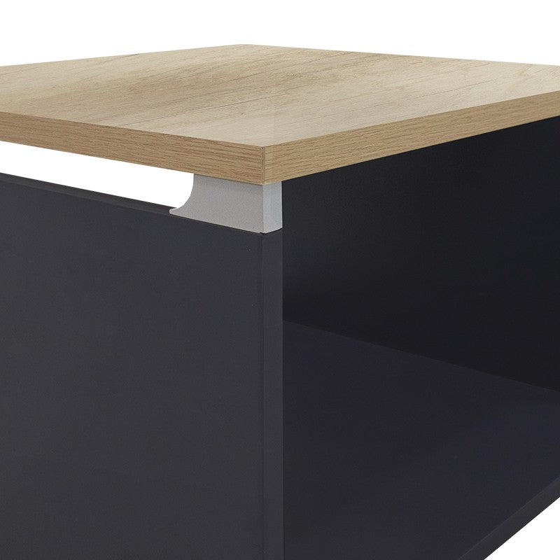 Table basse Lotus chêne - gris foncé 60x60x45 cm
