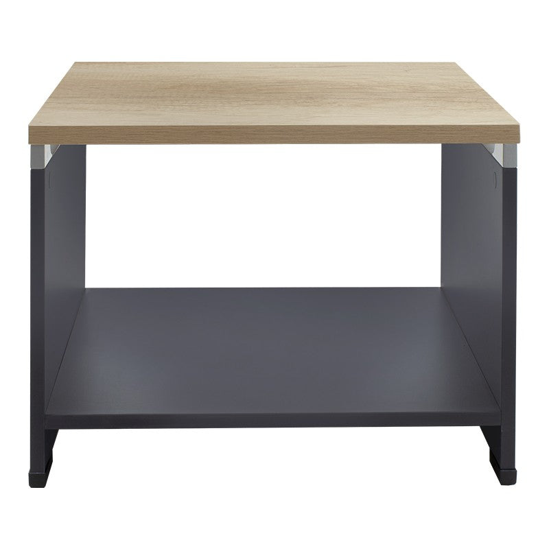 Table basse Lotus chêne - gris foncé 60x60x45 cm