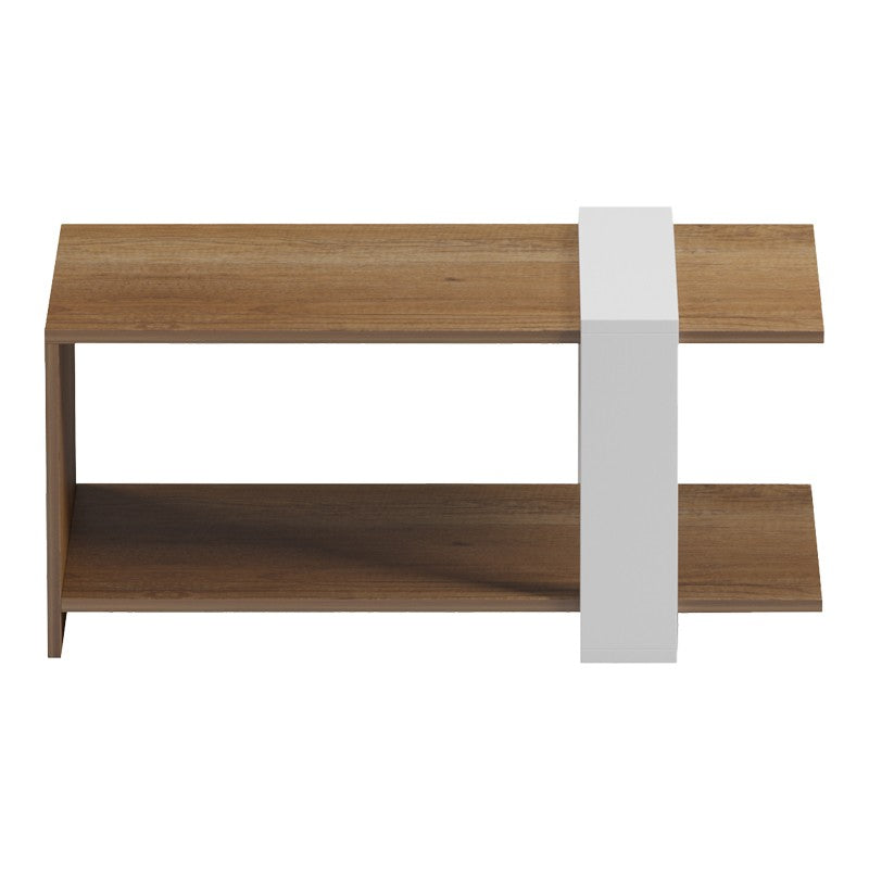 Table basse bois blanc 80x50x35 cm