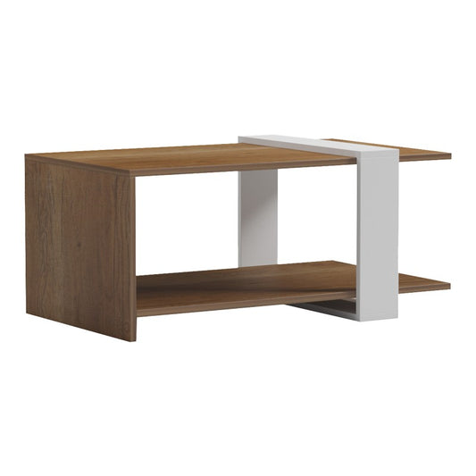 Table basse bois blanc 80x50x35 cm