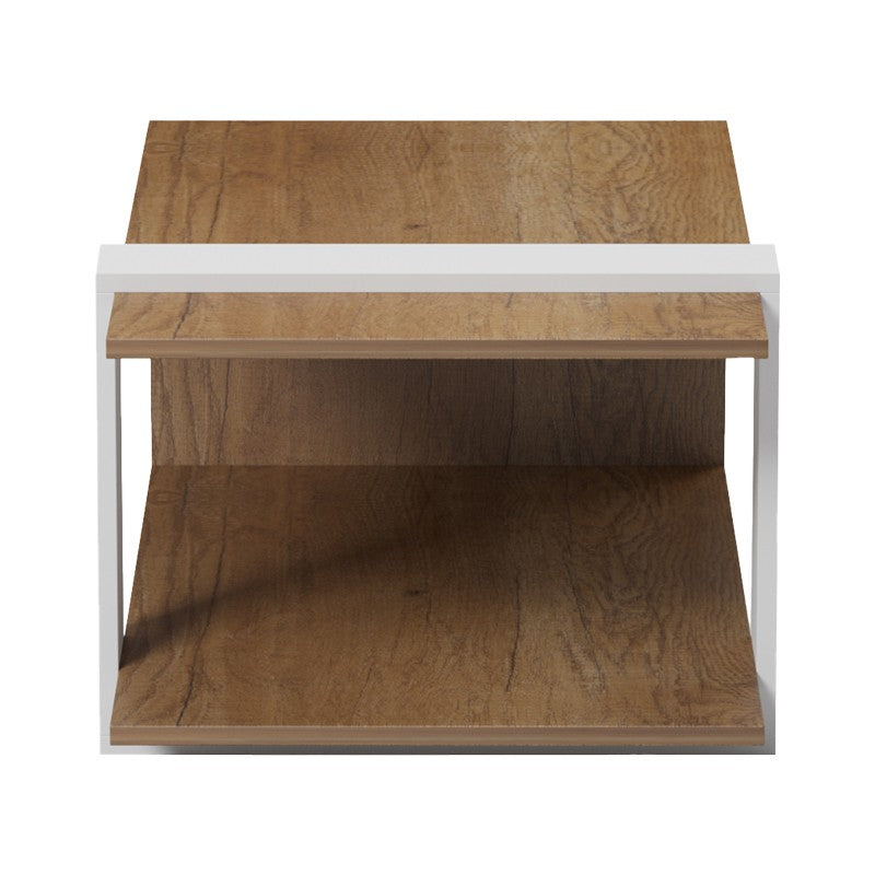 Table basse bois blanc 80x50x35 cm