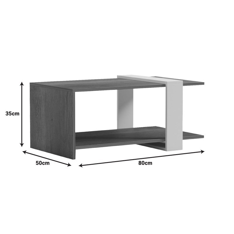 Table basse ciment gris Sonoma 80x50x35 cm