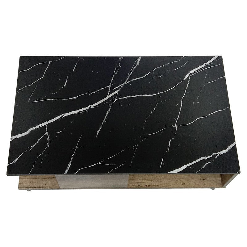 Table basse  marbre noir sonoma 90x54x37,5 cm
