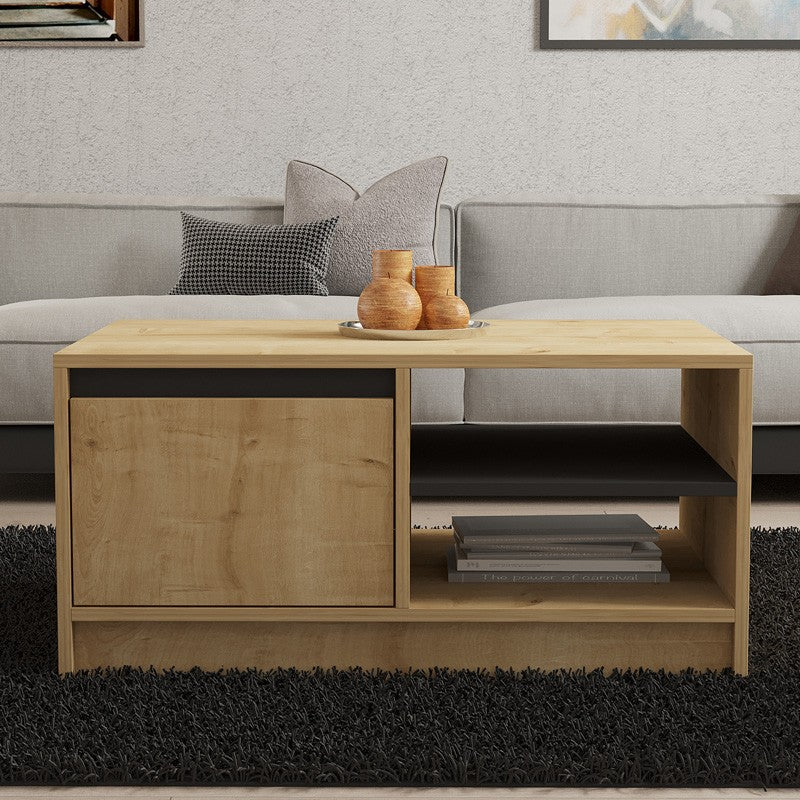 Table basse bois chêne 90x60x45 cm