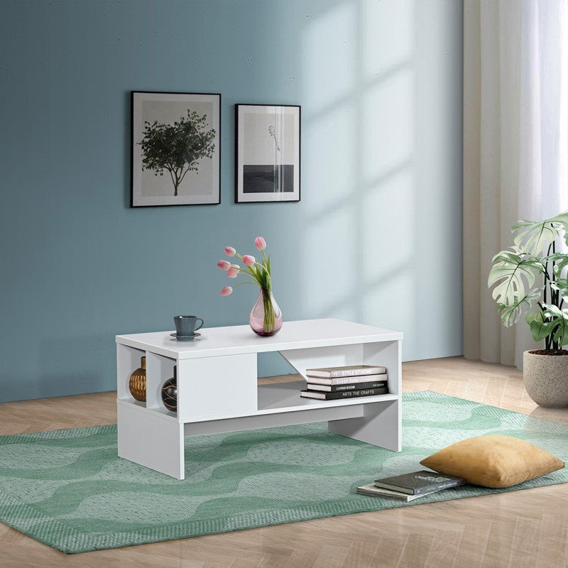 Table basse Naya blanche 93x46x43 cm