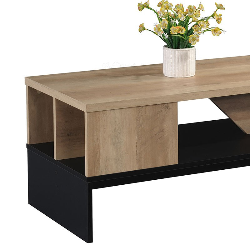 Table basse Naya naturel-anthracite 93x46x43 cm