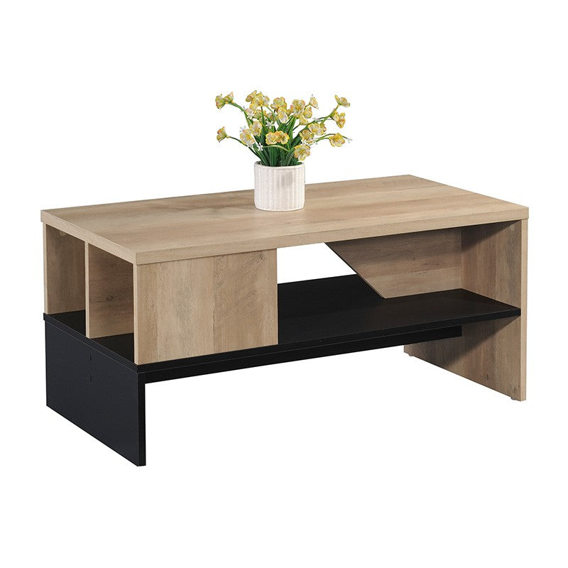 Table basse Naya naturel-anthracite 93x46x43 cm