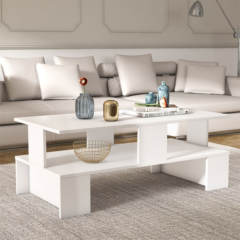 Table basse blanche 120x60x47 cm