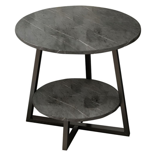 Table basse marbre gris anthracite D60x60cm