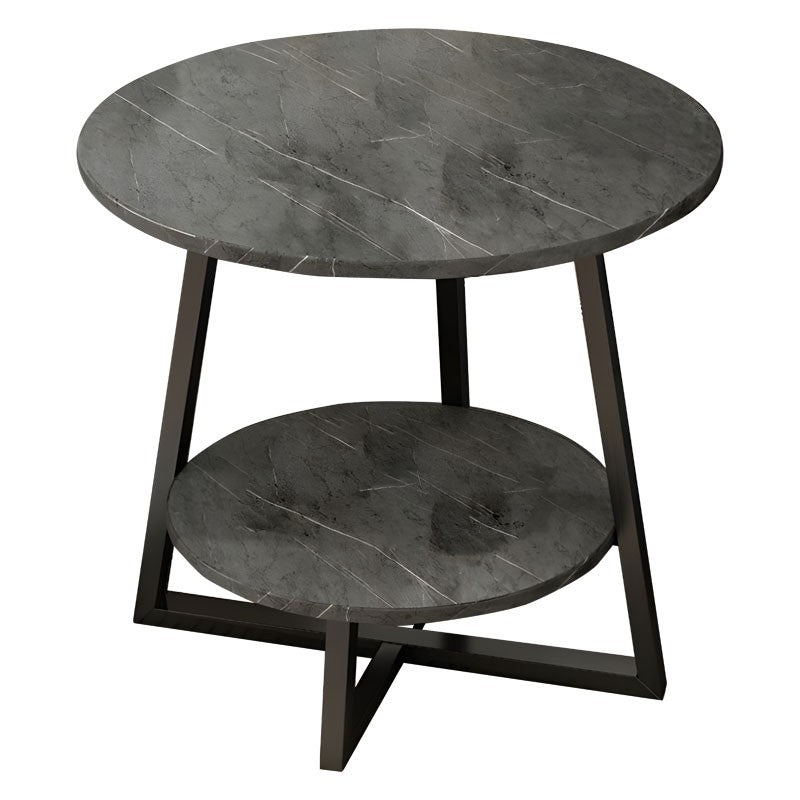 Table basse marbre gris anthracite D60x60cm
