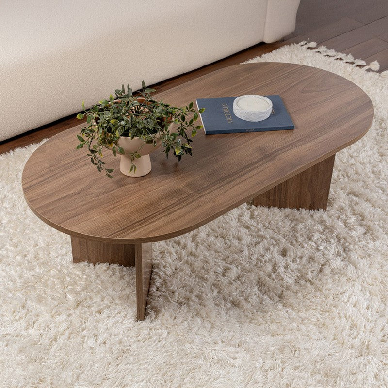 Table basse bois noyer 119x60x40cm