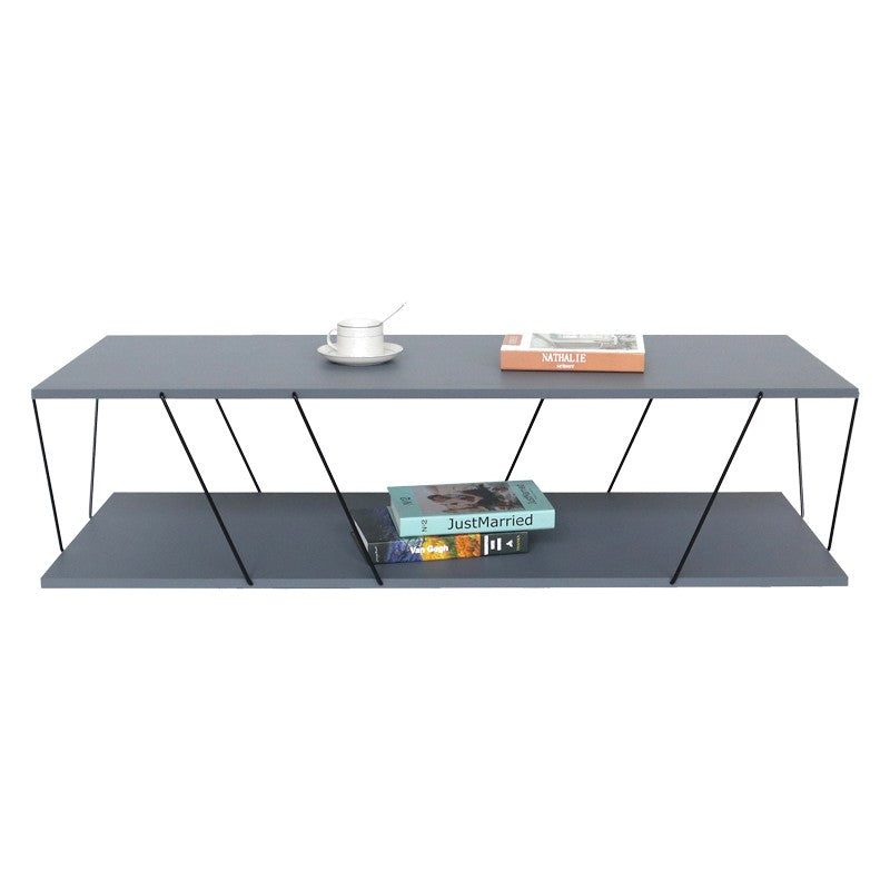 Table basse gris noir 120x48x30 cm
