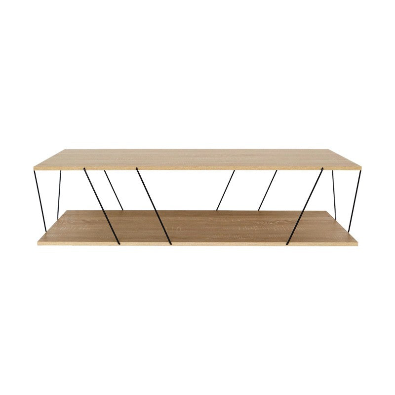 Table basse bois chêne noir 120 x 48 x 30 cm