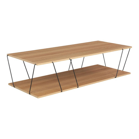 Table basse bois sonoma noir 120x50x30 cm