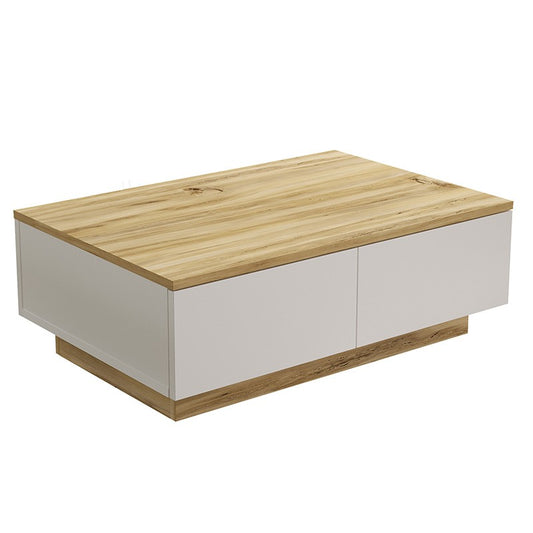 Table basse Thunder bois Sonoma  blanc 90 x 60 x 31,5 cm