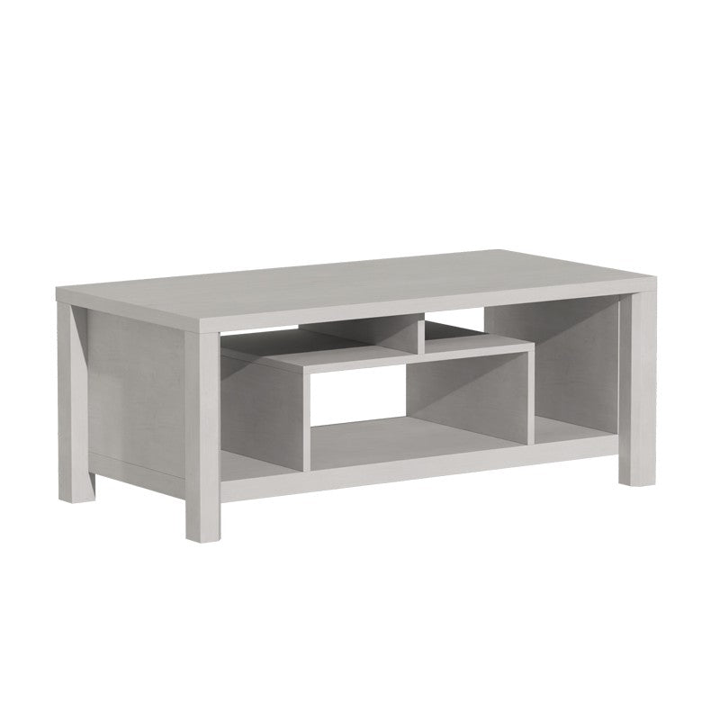 Table basse Tracy blanc gris 120x60x48,5 cm